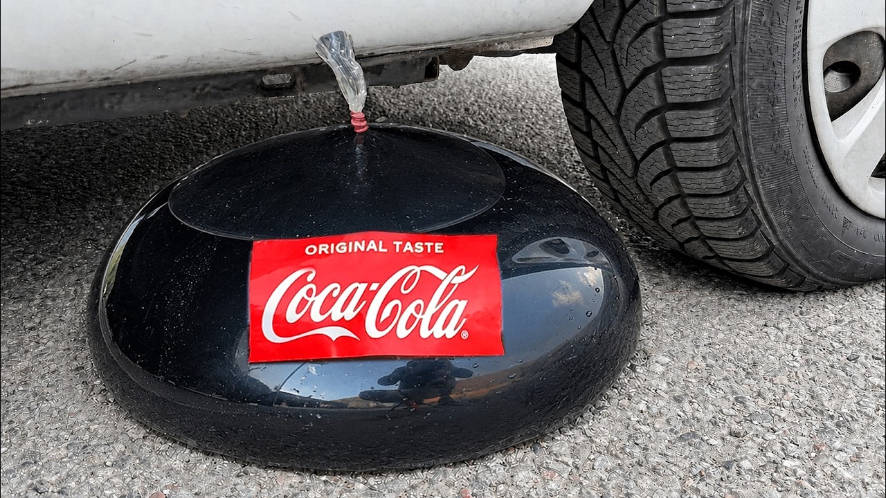 COCA COLA BALLOON VS CAR, Coca Cola Zero, PowerAde, Fanta, Sprite