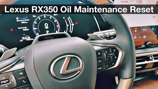 2024 - 2025 Lexus Rx350 How to reset oil maintenance / scheduled maintenance