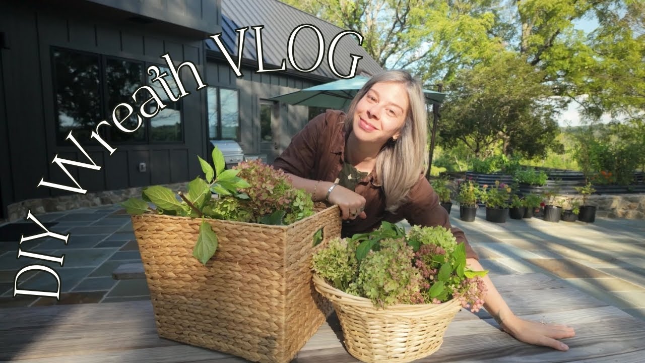 Сделайте венок из сушеных гортензий вместе со мной! | Уютный видеоблог своими руками и осенний за...