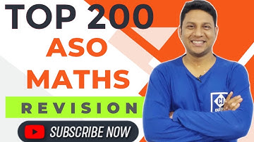 TOP 200 II ASO MATHS II REVISION II By Jogesh Sir II