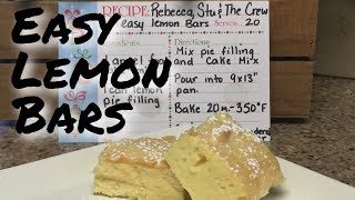 Easy 2 ingredient Lemon Bars