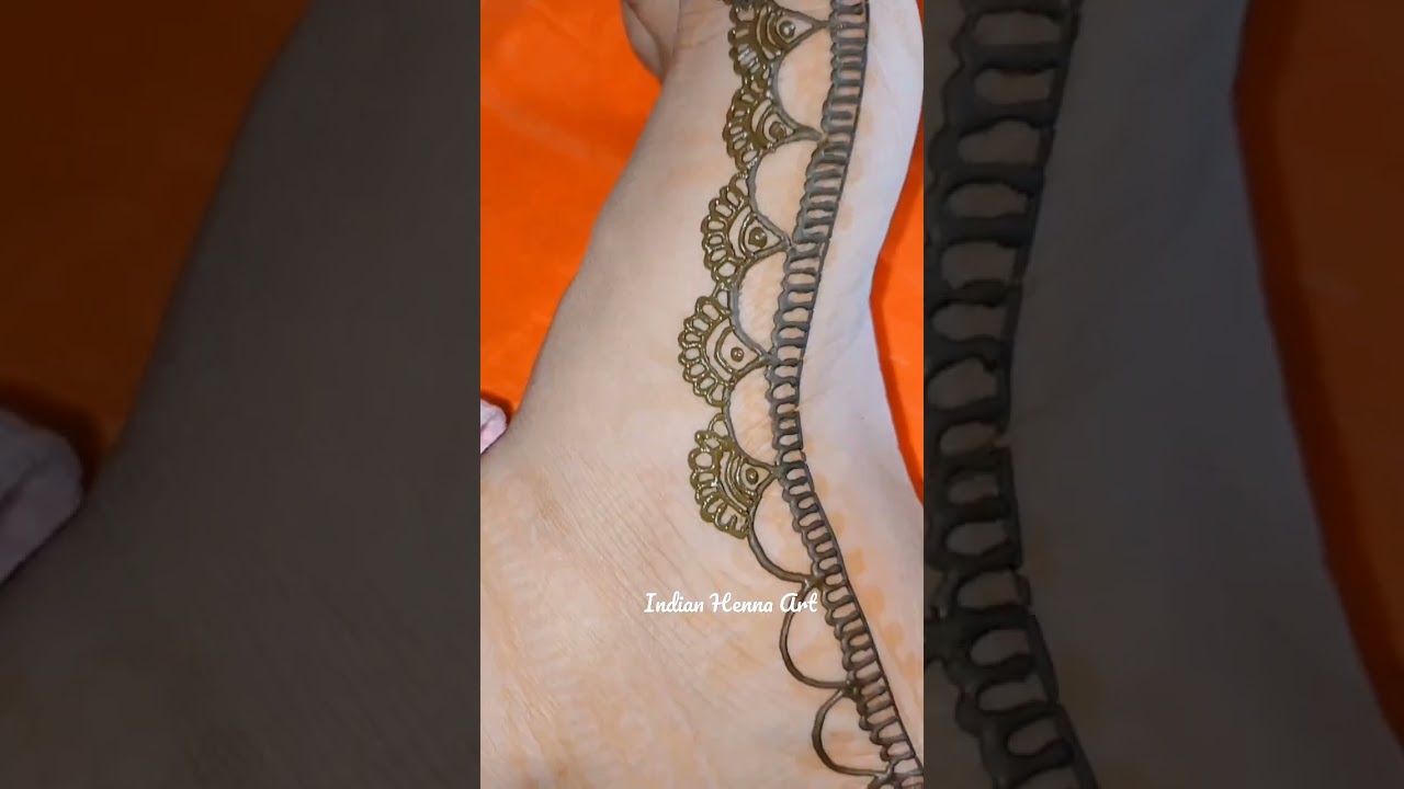 Most easy leg mehndi design 