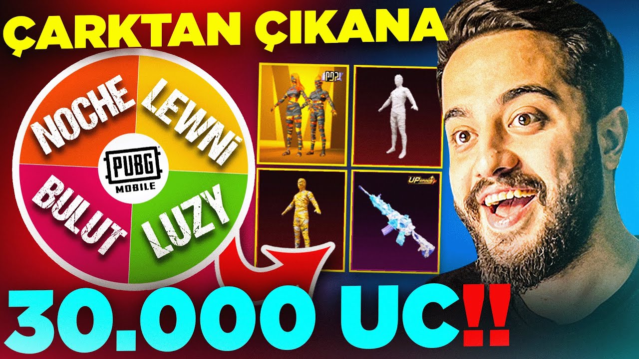 ÇARKTAN ÇIKAN KİŞİYE 30.000 UC MUMYA SANDIĞI AÇIYORUZ! (SEZER AĞLADI) PUBG Mobile