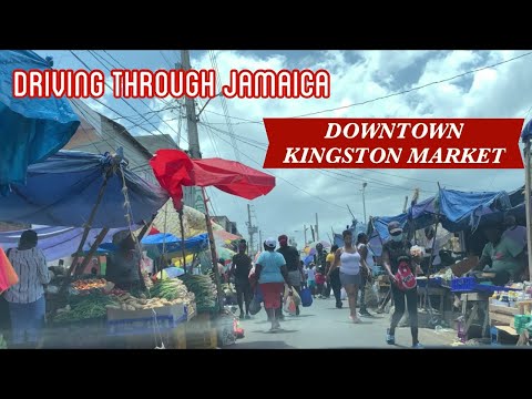 Downtown Kingston Market Pt 1 | Kingston Food Market | Driving in Jamaica
