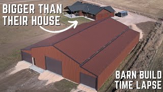 The Edifice - MASSIVE Custom Pole Barn | 2 Month Build Time Lapse | 2 Steer Ranch