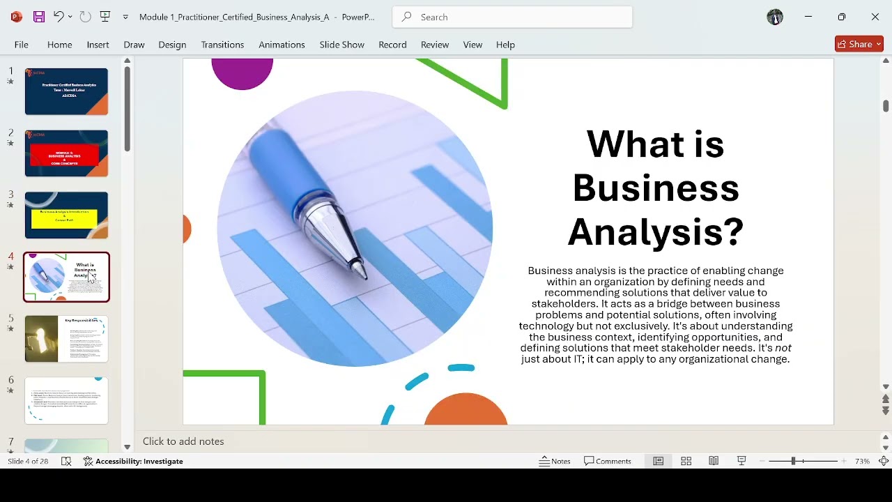 Module 1 : Business Analysis & Stakeholders Overview