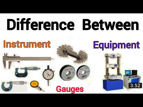 Difference between Equipment and Instrument |Difference between Instrument and Gauges|Seeko