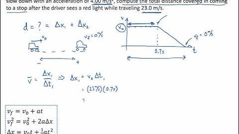 A 1-D Motion Problem - Stopping Distance