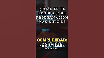 ¿Cuál es el lenguaje de programación más difícil? #shorts