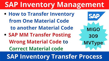 How to Transfer Inventory from One Material code to another Material Code in SAP I SAP MM I SAP MIGO
