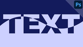 Split color text and background (with wave effect) | PHOTOSHOP TUTORIAL - TEXT EFFECT