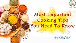 Samayal Kurippu | Things you need to know before cooking | In Tamil | Fried Water | Chef GK | screenshot 1