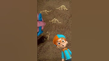 There Are Dinosaur Fossils Hidden Everywhere! #blippi #fossils #games #gameshorts
