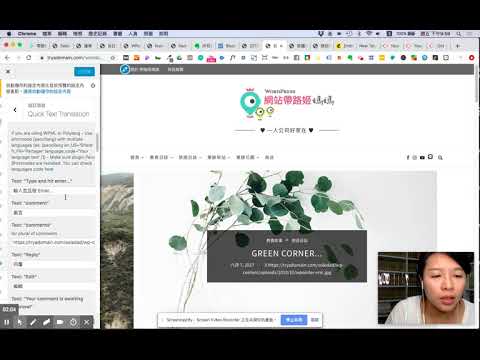 [WordPress] 五天自學衝刺班【部落格篇】第四天：6. 如何翻譯主題字串成中文？