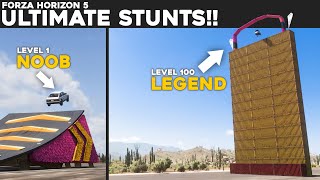 Forza Horizon 5 Ultimate Stunts - Noob Vs Pro Vs Legend