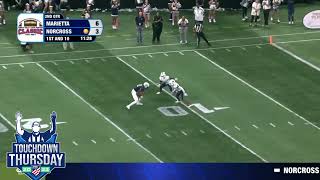 Jamari Harrold Overpowers TWO Defenders for a Norcross Touchdown!!  😮