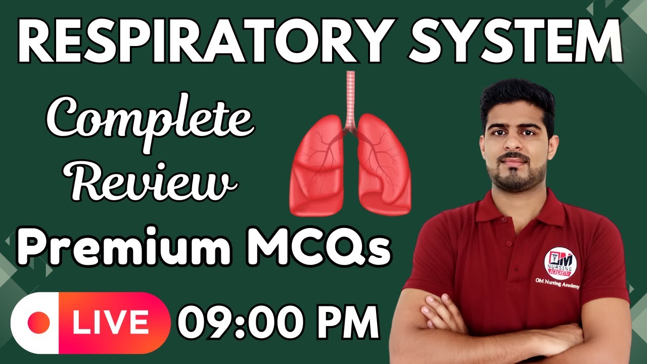 RESPIRATORY SYSTEM | Most Important MCQs for All Nursing Officer Exam