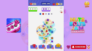 Unscrew It: Nuts & Bolts Jam - Level 216 - Gameplay walkthrough