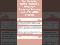 Are you ever done learning a language?
