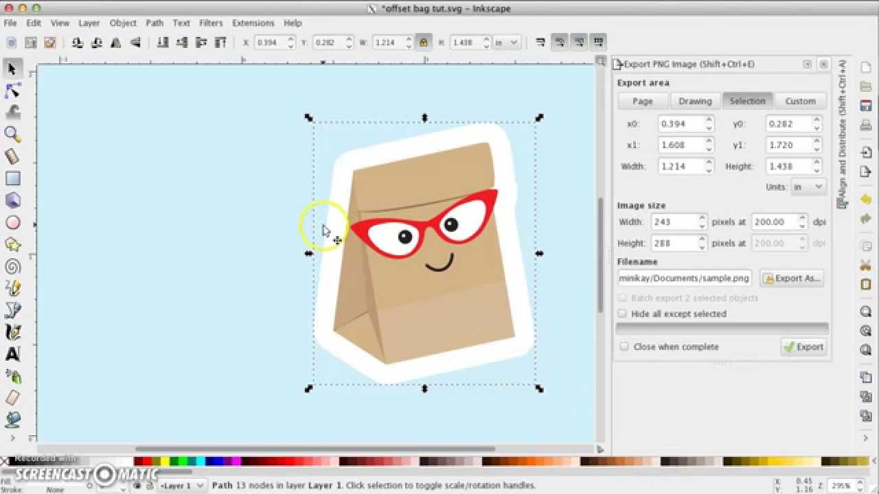 Download Offset a transparent png in Inkscape for Cricut Design Space - YouTube