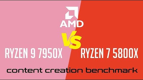 AMD Ryzen 9 7950X vs AMD Ryzen 7 5800X - Content creation benchmark