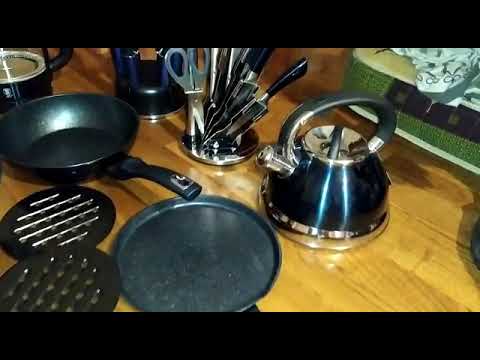  Набор ножей,каструль, сковород BERLINGERHAUS AQUAMARINE METALLIC LINE производства Венгрия