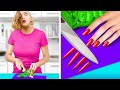 Girl problems with long nails  funniest relatable moments by 5minute crafts like