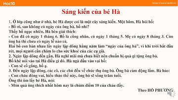 Bài Sáng kiến của bé Hà - Tiếng Việt 2 - Sách Cánh Diều