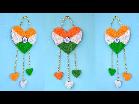 Diy Craft Independence Day Decoration Idea With Wool Youtube
