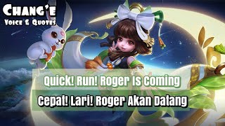 Chang'e Voice and Quotes Mobile Legends dan Artinya