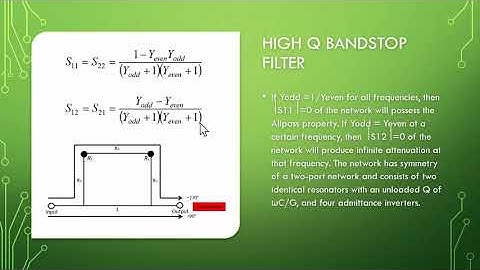 Paper ID 14 Comparison of Electronically Switchable High Q Bandstop to Bandpass Filters Based on All