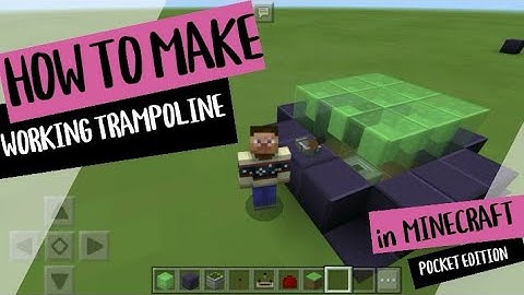 How to make Working Trampoline in Minecraft Pocket Edition