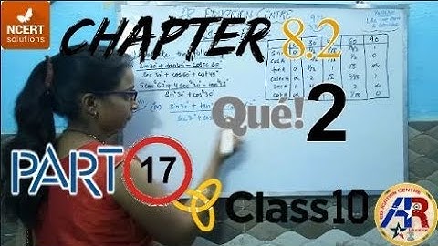MATHS CBSE/NCERT | CLASS 10 | TRIGONOMETRY | CHAPTER 8 | EXERCISE-8.2| Q-2(I,II) | PART-17