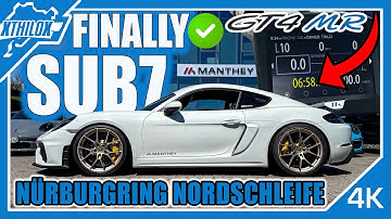 FINALLY SUB7 🎉 BTG 6.58 min - PORSCHE 718 GT4 MR on NÜRBURGRING NORDSCHLEIFE - MANTHEY TRACKDAY [4K]
