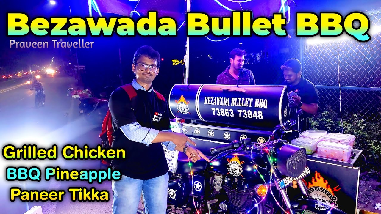 Bezawada Bullet BBQHygienic Street FoodVijayawadaBbq Pineapple
