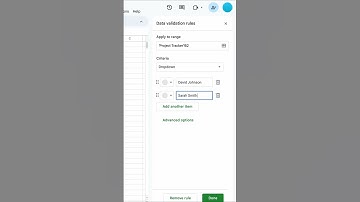 How to create dropdown from the range in Google Sheets? #googlesheets #spreadsheets #dropdown