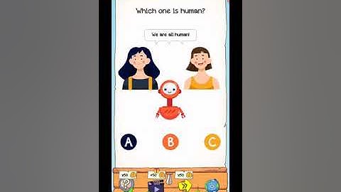 Braindom 2 : Riddles Puzzles Brain Games Master Level 136 Solution | Which one is human?