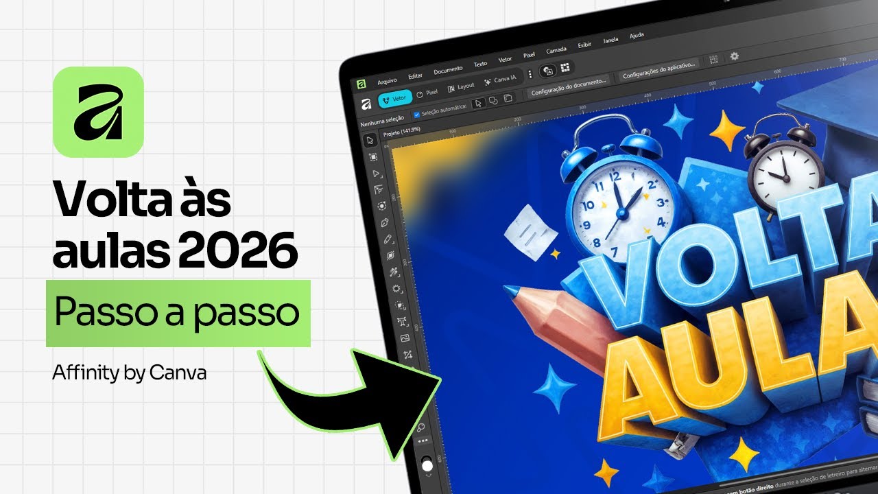 AFFINITY TUTORIAL: Como Criar arte para Vota às Aulas 2026