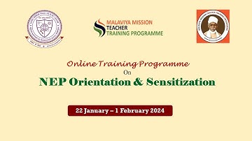 Online Training program on NEP Orientation & Sensitization | TLC IIT (BHU) Varanasi | 30 Jan 2024