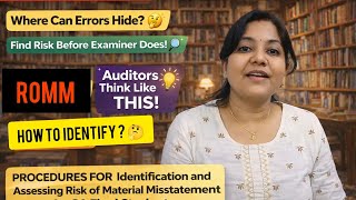 Procedures for Identification & Assessing Risk of Material Misstatement (RoMM)|#CA Final Auditing