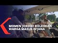 Momen Jokowi Persilahkan Warga Masuk dan Berbincang di Depan Gerbang Istana Yogyakarta