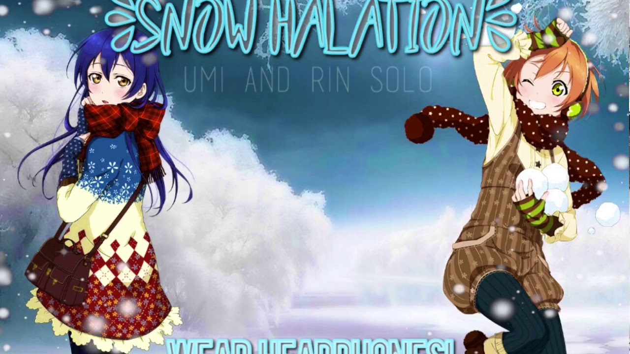 Wallpaper Snow Halation Umi And Rin Solo Wear Headphones Youtube For iPhone Free