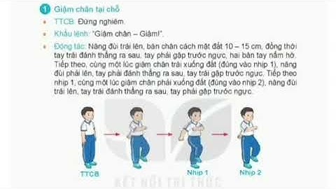 Học động tác giậm chân tại chỗ, đi đều, đứng lại trong đội hình đội ngũ