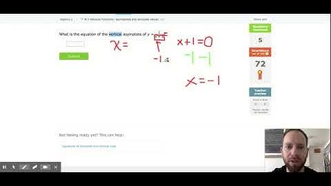 IXL Algebra 2 - Topic N.1 - Rational functions: asymptotes and excluded values