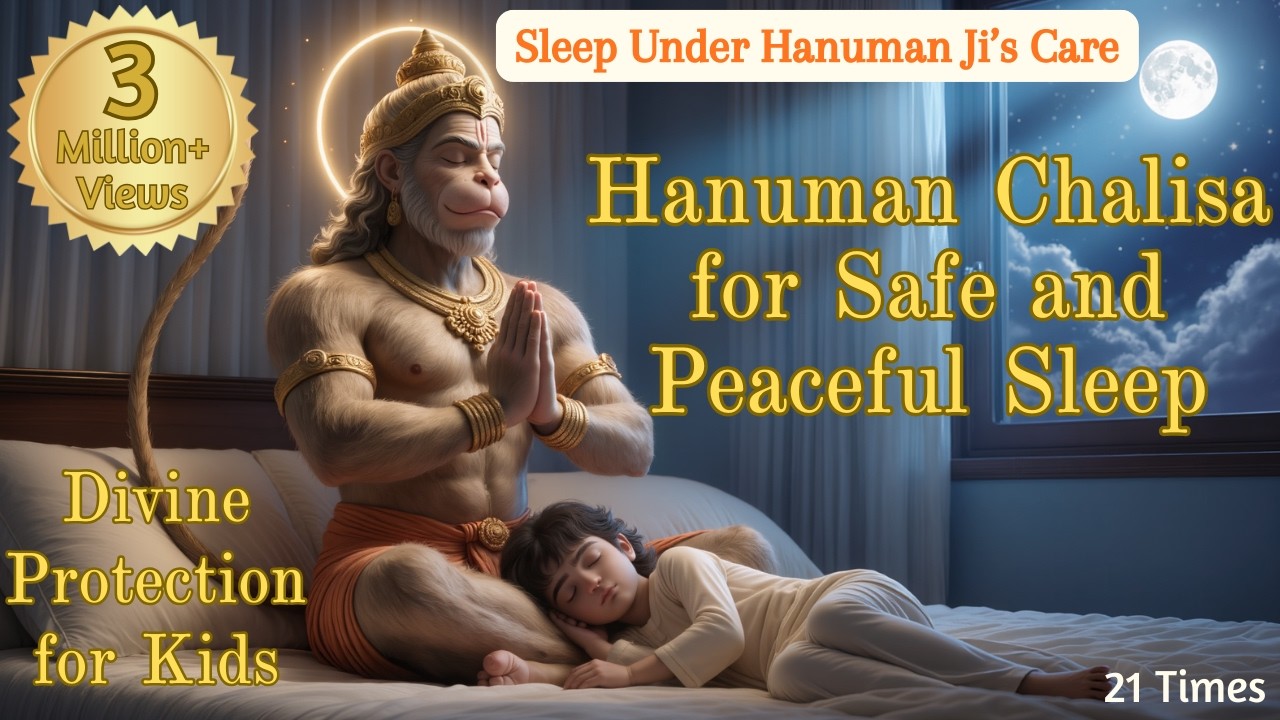 Hanuman Chalisa for Deep Sleep | Divine Protection All Night (21 Times)