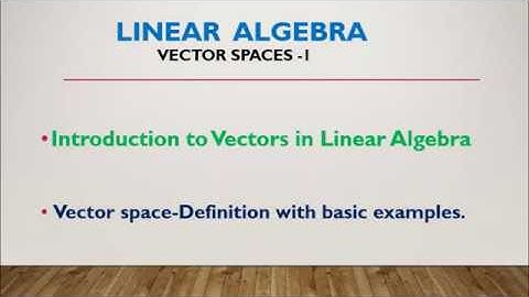 #LinearAlgebra lesson 3(Vector spaces for UG courses)