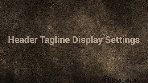 Header Tagline Display settings - Sink WooCommerce WordPress Theme - By ThemeHippo