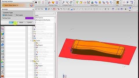 NX Mold Wizard Activity 18 - Create core n cavity using existing sheet (Short Video & No Sound)