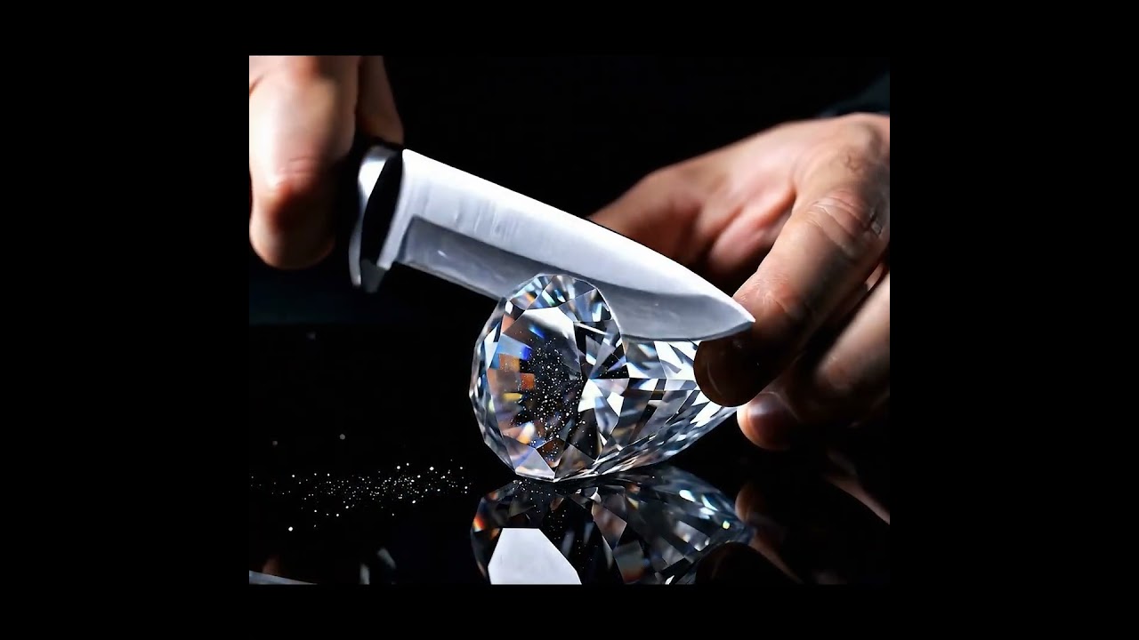 Cutting a REAL Diamond with a Knife - The Result is MIND-BLOWING! 
