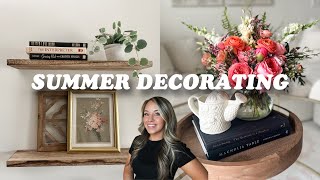 NEW SUMMER DECORATE WITH ME 2024 / NEUTRAL SUMMER DECOR IDEAS / HOW TO DECORATE FOR SUMMER